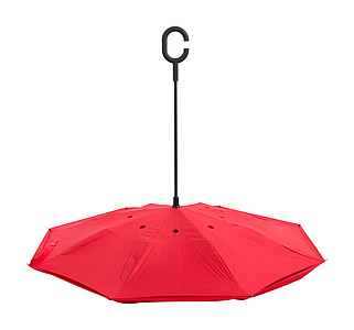Manuální deštník, pr. 108cm, opačné otvírání, červený
