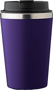 MARON Cestovní hrnek z nerezové oceli a PP, 350 ml, fialový