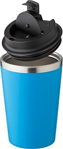 MARON Cestovní hrnek z nerezové oceli a PP, 350 ml, světle modá