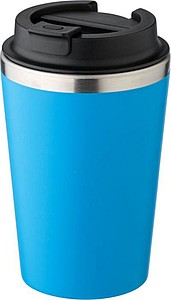 MARON Cestovný hrnček z nerezovej ocele a PP, 350 ml, svetlomodrý