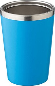 MARON Cestovný hrnček z nerezovej ocele a PP, 350 ml, svetlomodrý