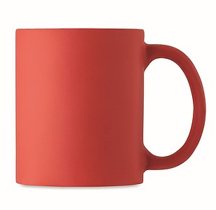 Matný keramický hrnek, 300ml, červený