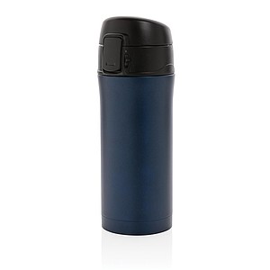Matný kovový vákuový termohrnček, objem 300 ml, námornícka modrá