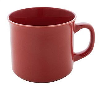 Matný vintage hrnček, červená