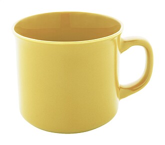 Matný vintage hrnek, žlutá