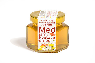 MAZLÍK Med 125g šesťhran, jarná kvetová zmes