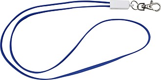 MEDAR Šňůrka na kliče a nabíjecí kabel v jednom, modrá