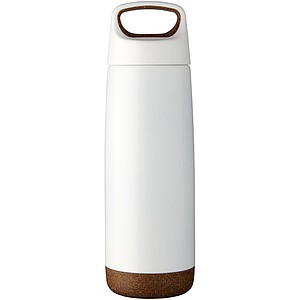 Medená športová fľaša s vákuovou izoláciou, objem 600 ml, biela