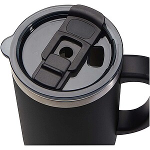 Měděný vakuově izolovaný hrnek s brčkem a dvojitou stěnou 1200ml, černá