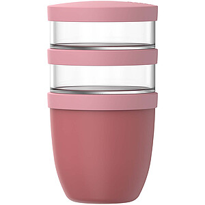 Mepal Ellipse 3dílný hrnec na oběd o objemu 500 ml + 2 × 200 ml, růžová