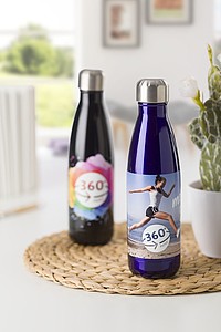 MERCIA Jednostenná fľaša na vodu, objem 650 ml, modrá