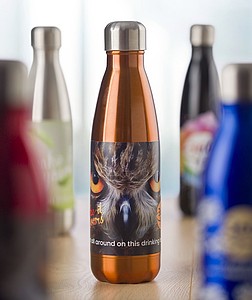MERCIA Jednostenná fľaša na vodu, objem 650 ml, oranžová