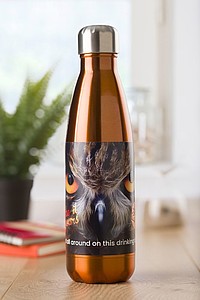 MERCIA Jednostenná fľaša na vodu, objem 650 ml, oranžová