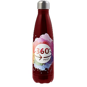 MERCIA Jednostěnná láhev na vodu, objem 650 ml, červená