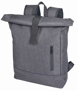 MESIK Batoh s kapsou na notebook s rolovacím zatváraním, sivý