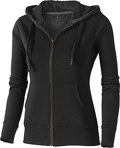 Mikina ELEVATE ARORA HOODED FULL ZIP LADIES SWEATER černá L - mikina s vlastním potiskem