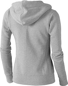 Mikina ELEVATE ARORA HOODED FULL ZIP LADIES SWEATER šedý melír XS