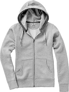 Mikina ELEVATE ARORA HOODED FULL ZIP LADIES SWEATER šedý melír XS