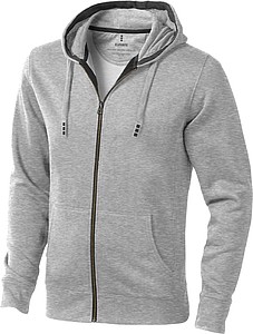 Mikina ELEVATE ARORA HOODED FULL ZIP SWEATER šedý melír M