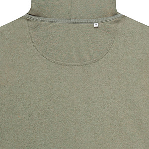 Mikina na zips s kapucňou, recyklovaná bavlna, zelená, L