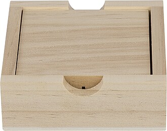 Mini sada sudoku z borovicového dřeva, hnědá