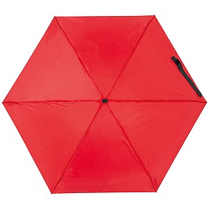 Mini skladací manuálny dáždnik, pr. 92 cm, v púzdre, červený