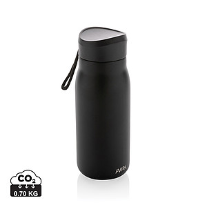 Mini termoska, 150 ml, recyklovaný hliník, černá