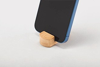 Miniaturní stojánek na telefon z bambusu