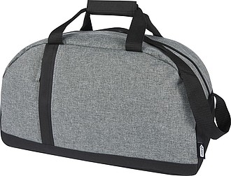 MIRAYA Dvoubarevná sportovní taška z recyklovaného GRS materiálu, šedá/černá - ekologické reklamní předměty