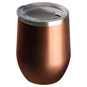 MIZAR Dvojen stenový nerezový hrnček, objem 380 ml, medený