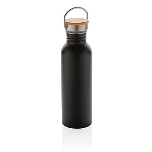 Moderní hliníková láhev na vodu, objem 700ml, černá