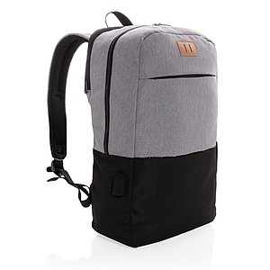 Moderný USB & RFID batoh na 15,6" notebook, čierna