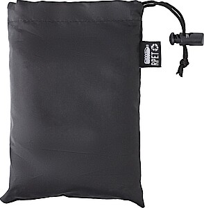 Modrý uterák 79x30cm v čiernom obale, vyrobený z RPET