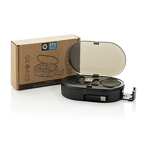 Multifunkční nabíjecí kabelová sada, černá