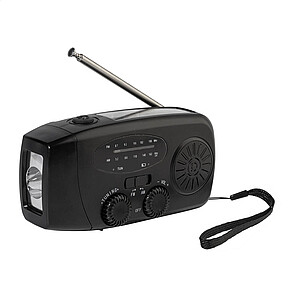 Multifunkční nouzové rádio, černá