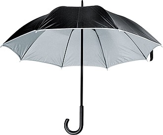 MURILLO Dáždnik s dvojitou nylonovou vrstvou, priemer 105 cm, čierna/strieborná