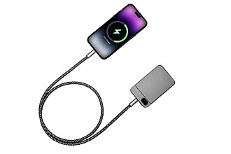 Nabíjací a dátový kábel Brandcharger, gun metal