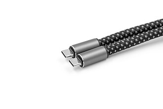 Nabíjací a dátový kábel Brandcharger, gun metal