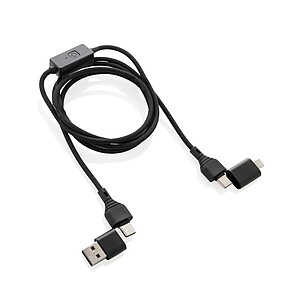 Nabíjací/dátový kábel Datalock 60W s ochranou proti hacknutiu, čierna