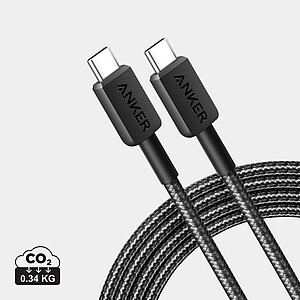 Nabíjací pletený kábel USB-C na USB-C 1,8m 60W, sivá