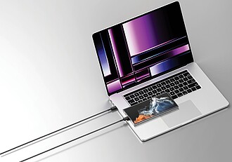 Nabíjací pletený kábel USB-C na USB-C 1,8m 60W, sivá