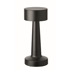 Nabíjateľná kovová stolná lampa, čierna