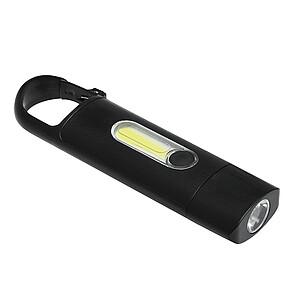 Nabíjateľná LED baterka, čierna