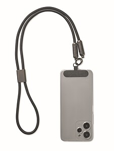 Nabíjecí 60W šňůrka na krk a držák telefonu, černá