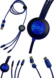 Nabíjecí kabel 5v1 se svítícím logem