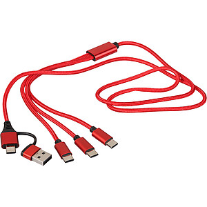 Nabíjecí kabel 6v1, červená