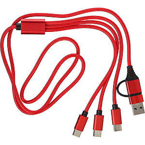 Nabíjecí kabel 6v1, červená