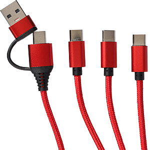 Nabíjecí kabel 6v1, červená