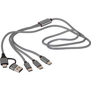Nabíjecí kabel 6v1, stříbrná