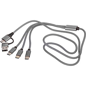 Nabíjecí kabel 6v1, stříbrná